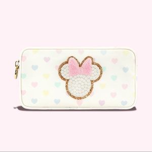 Stoney Clover Lane Mickey & Minnie Pastel Hearts Small Pouch